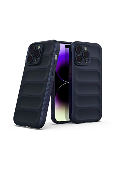 Najmaddin حافظة نيو فيس آيفون 16 برو ماكس من السيليكون المثالي - أزرق داكن