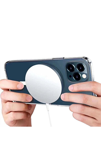 Najmaddin حافظة نيو فيس لهاتف آيفون 16 برو ماجنيتيك سيف سيليكون شفاف - شفاف