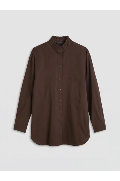 LC Waikiki Hakim Collar Poplin Women's Shirt Tunic (S6)