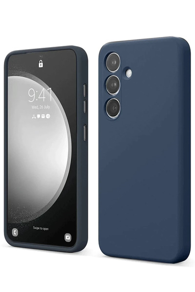 Epilons حافظة جالاكسي إس 24 إف إي الأولى من السيليكون - أزرق داكن