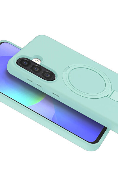 Epilons غطاء جالاكسي A36 ماج سيف مع حامل - أخضر مائي