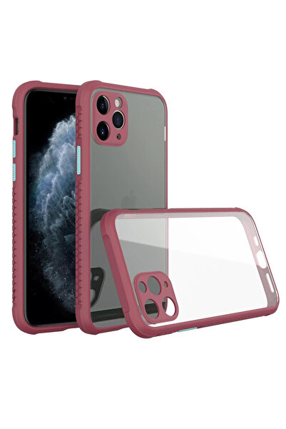 Epilons حافظة آيفون 11 من السيليكون الشفاف - فوشيا