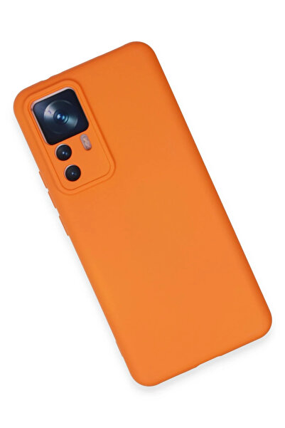 Epilons حافظة Mi 12T مصنوعة من السيليكون المخملي الداخلي - برتقالي