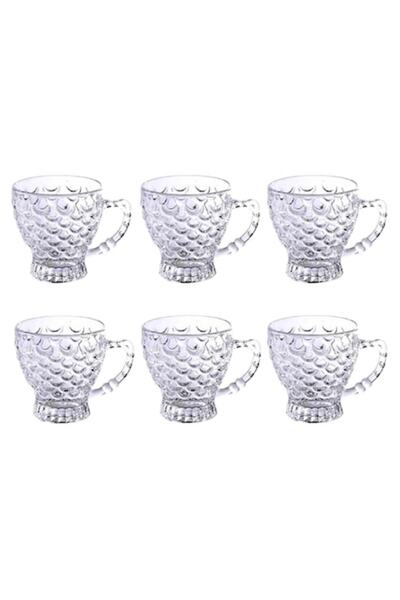 Clini Set of 6 Espresso Cups, Cherry Coffee, 80 ml
