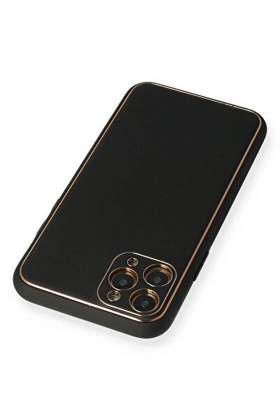 Epilons غطاء سيليكون من جلد الكوكو لجهاز iPhone 11 - أسود