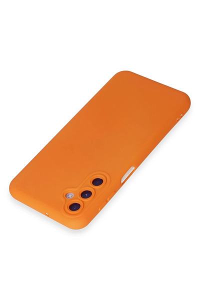 Epilons حافظة جالاكسي M14 5G من السيليكون المخملي الداخلي - برتقالي