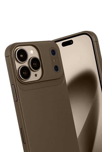 Epilons غطاء كربون آيفون 17 بتركيز تلقائي - بني