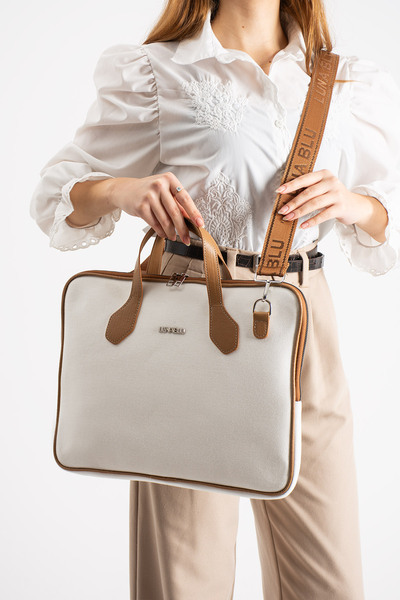 LUNABLU Τσάντα φορητού υπολογιστή χαρτοφύλακα 15,6 ιντσών με αδιάβροχο ύφασμα