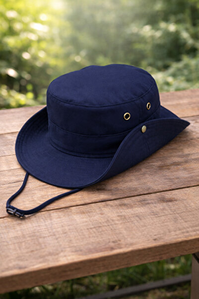 REBBEX قبعة سفاري للجنسين، قابلة للتعديل، مريحة الاستخدام، مصنوعة من القطن.