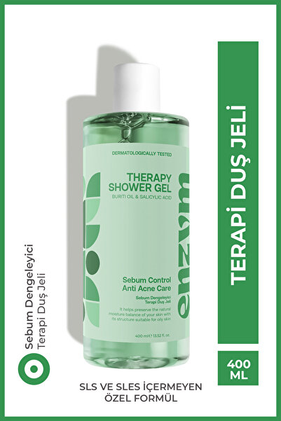 ENZYM COSMETICS Yağlı Ciltlere Özel, Akne Karşıtı, Sebum Dengeleyici Duş Jeli...