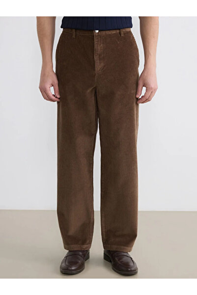 LC Waikiki Lcw vision brown standard fit men's velvet trousers
