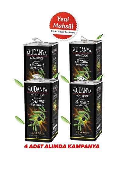 MUDANYA KÖY-KOOP NATUREL SIZMA ZEYTİNYAĞI Mudanya Natürel Soğuk Sıkım Sızma Z...
