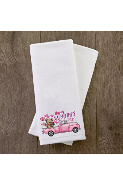 Ursa Valentine's Day Designed Embroidered Towel