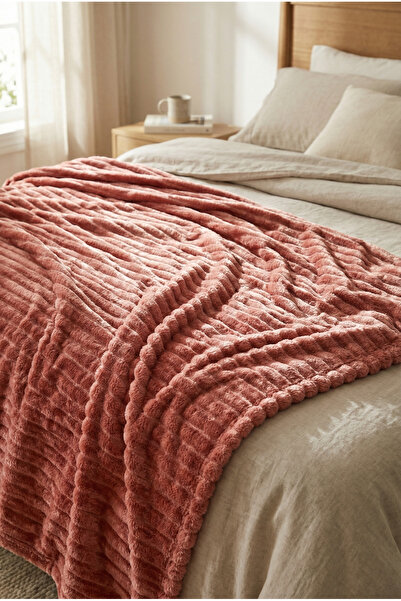 Daisy Çift Kişilik Soft Peluş Battaniye Yatak Örtüsü Sıcak Tutan Yumuşak 200x220