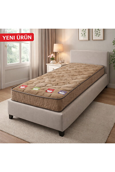 Zelis Mobilya ComfortPlus Paket Yaylı Sütlü kahve Tavşan Tüyü Dokulu Full Ort...