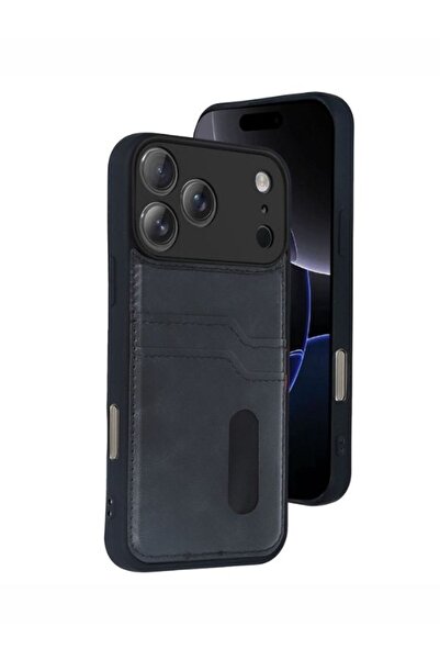 Massemr iPhone 17 Pro Max Leather Case with Business Card Holder Wallet Desig...