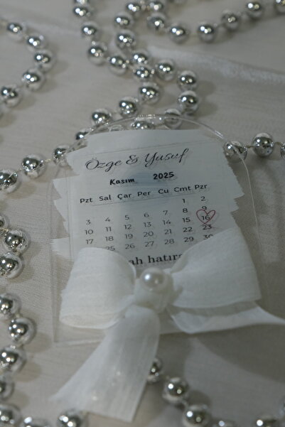 Store Pleksi Magnet 'Söz, Nişan, Nikah, Bebek' Takvimli Hediyelik ( Jelatinli...