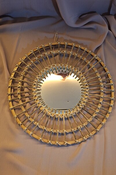 dekorasyoncunuz EL EMEĞİ BOHEM JÜT İPLE SARILMIŞ BAMBU TAHTA ÇUBUKLU DUVAR AY...