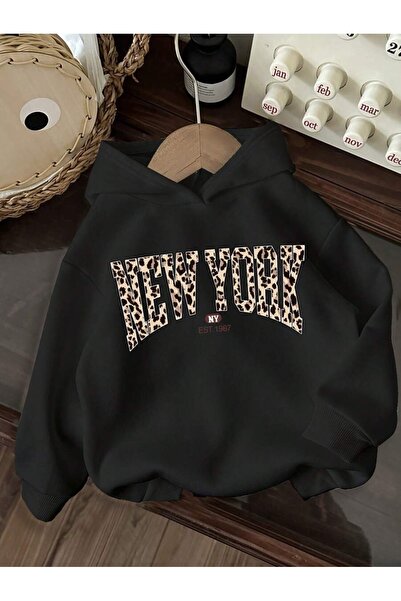 SVART WEAR سويت شيرت للأطفال مطبوع عليه نيويورك، مصنوع من القطن بنسبة 100%، م...