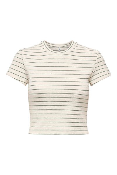 ONLY 15368322 ONLANITS Top scurt cu mâneci scurte și decolteu rotund, pentru ...