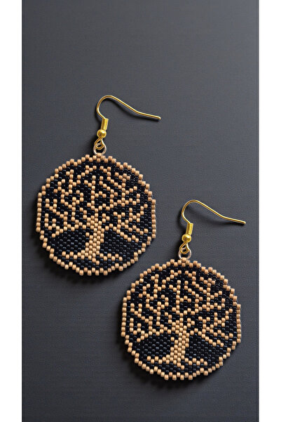 SEARD Miyuki Bead Handmade Tree of Life Earrings 3