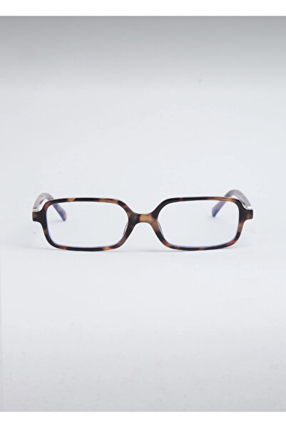 Mazzy Mora Leopard Dikdörtgen Mavi Işık Korumalı Gözlük