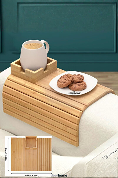 MCA Deerhome Koltuk Kenarı Bambu Katlanabilir Yan Sehpa Amerikan Servisi Kane...