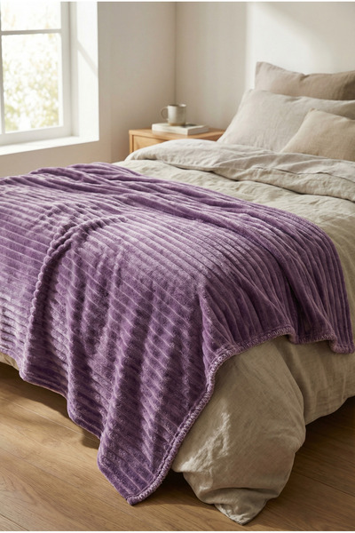 Daisy Çift Kişilik Soft Peluş Battaniye Yatak Örtüsü Sıcak Tutan Yumuşak 200x220