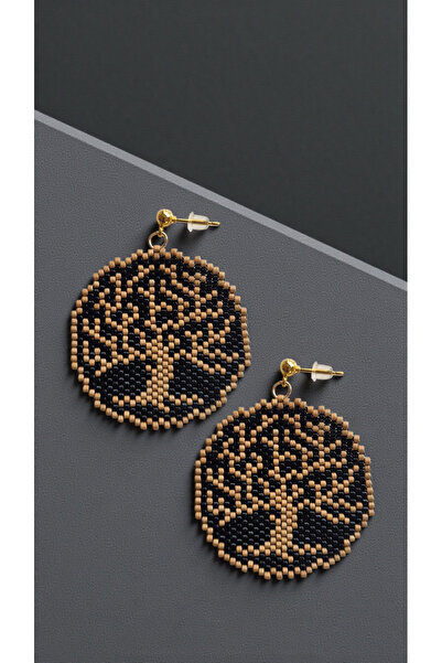 SEARD Miyuki Bead Handmade Tree of Life Earrings 2