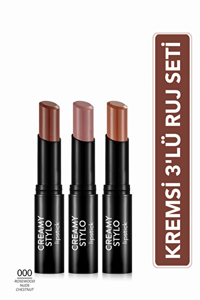 Flormar Kremsi Dokulu 3'lü Ruj Seti