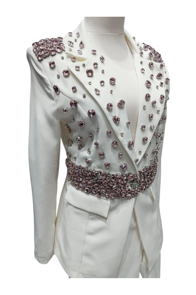 ladina Pembe Taşlı Takım