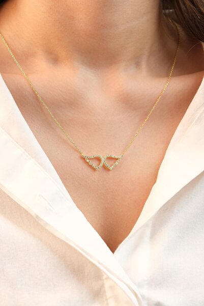 Kiriş Gümüş 925 Ayar Gümüş Gold Melek Kanadı Sonsuzluk Kadın Gümüş Kolye