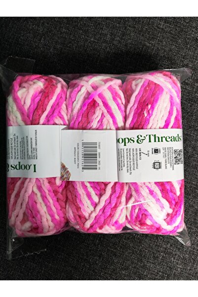 Ören Bayan Loops&Threads Beyaz Ebruli El Örgü İpi (3 Adet) - Kod: P5915