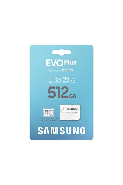 Samsung EVO PLUS 512GB MICRO SD 160MB/s HAFIZA KARTI MB-MC512SA/TR