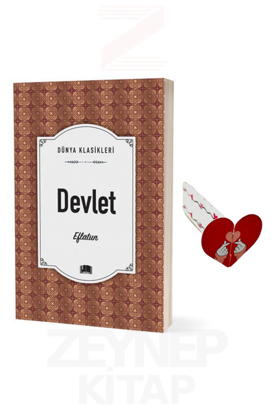 Ema Kitap Devlet - Eflatun (Dünya Klasikleri) Kalp Ayraç Hediye