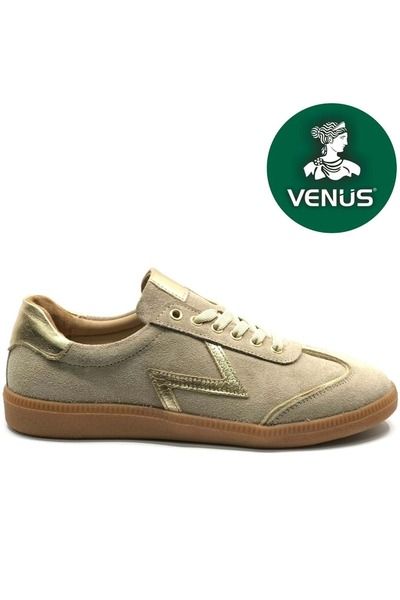 Venüs Petrel Genuine Leather Orthopedic Women's Casual Shoes Beige