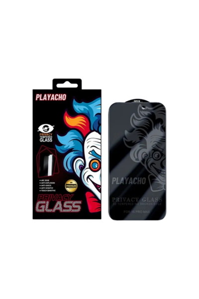 PLAYACHO Clown Transparent Screen Protector for iPhone 15 Pro, protects your ...