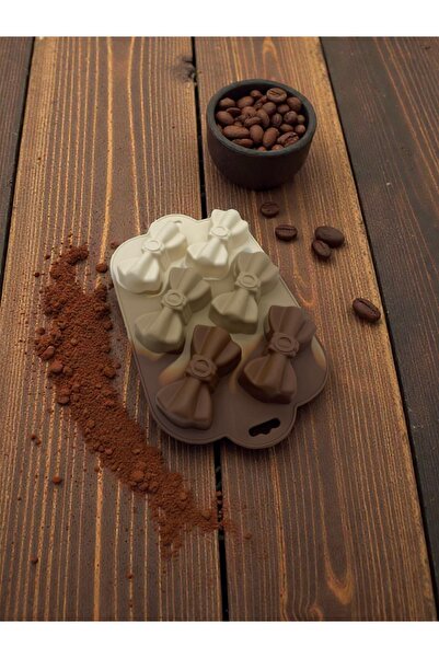 KACASTORE Silikon Kek Muffin Çikolata Kalıbı Fiyonk Desenli