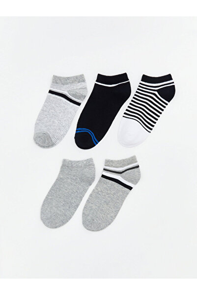 LC Waikiki Two Mt Shop Quality Lcw Kids Mixed Striped 5-Pack Boys' Bootie Socks