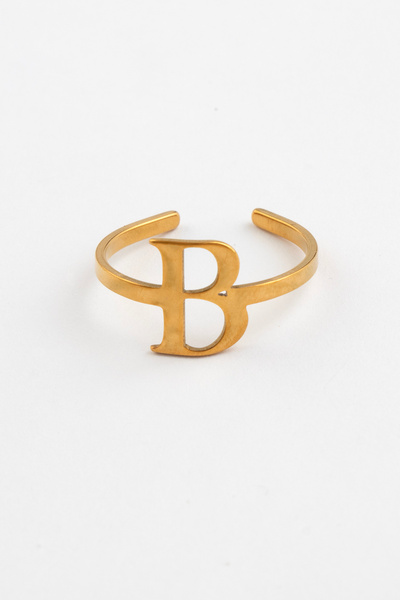 Sortie Aksesuar خاتم حروف من الفولاذ المقاوم للصدأ قابل لتعديل الحجم ولا يتغي...