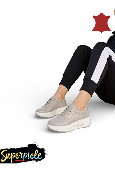 ANGEL BLUE Women's casual shoes made of genuine leather with thick soles and ...