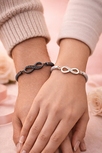 TREND COLLECTİON Sonsuzluk Figürlü Çift Sevgili Bilekliği – 14 Şubat Sevgilil...