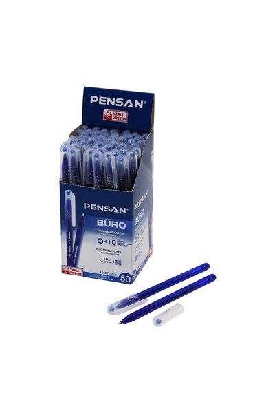 Fırsatkolik 50 Pcs Pensan Office Blue Ballpoint Pen M-Medium - 1.0mm Tip (5067)