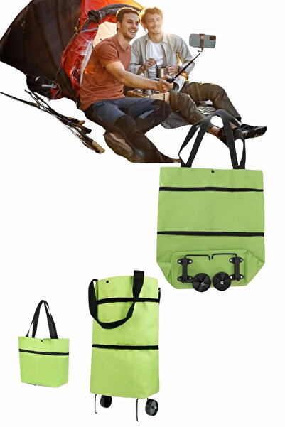 Fırsatkolik Market Bag Folding Market Trolley Bag with Wheels Grocery Shoppin...