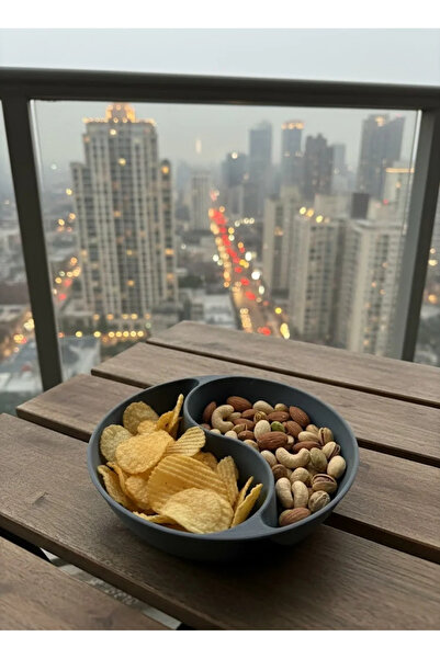 Fırsatkolik Gray Snack Bowl Set Modern Sectional Presentation Design