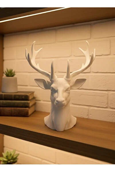 Fırsatkolik تمثال غزال أبيض للزينة وديكور الرفوف