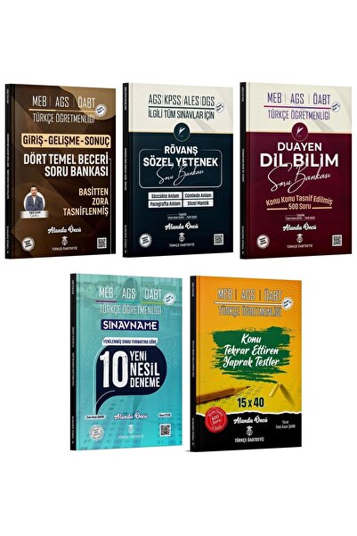 TÜRKÇE ÖABTDEYİZ ÖABT MEB-AGS Türkçe Soru Bankası + 10 Deneme + Yaprak Test 5...