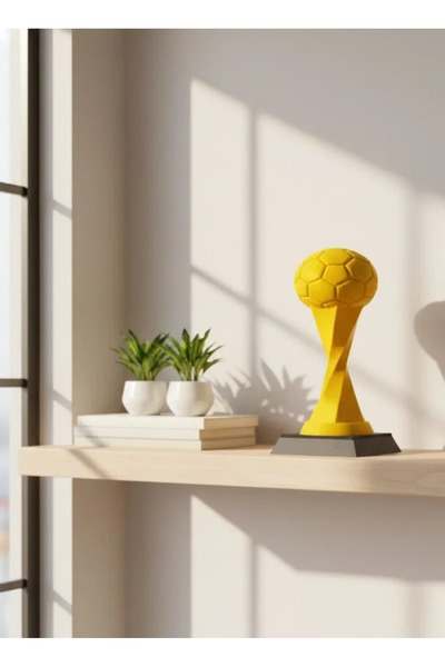 Fırsatkolik Bulk Trophy Yellow 21cm Decorative Award Design Figurine