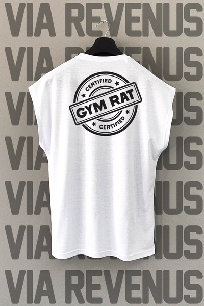 Vordevia Tricou sport 100% bumbac, cu imprimeu pe spate, cu mâneci scurte, ce...