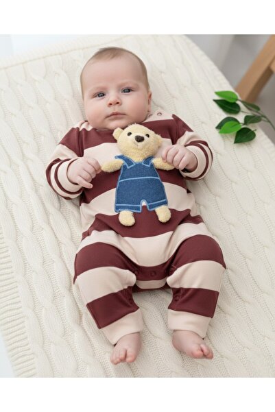 voyyo kids baby Baby Boy Teddy Bear Accessories Striped Bottom Snap Fasteners...